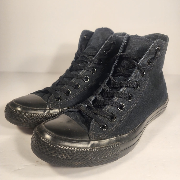 Converse Chuck Taylor All Star Hi All Black Unisex Men's size 7 Women's Size 9 - Picture 4 of 12